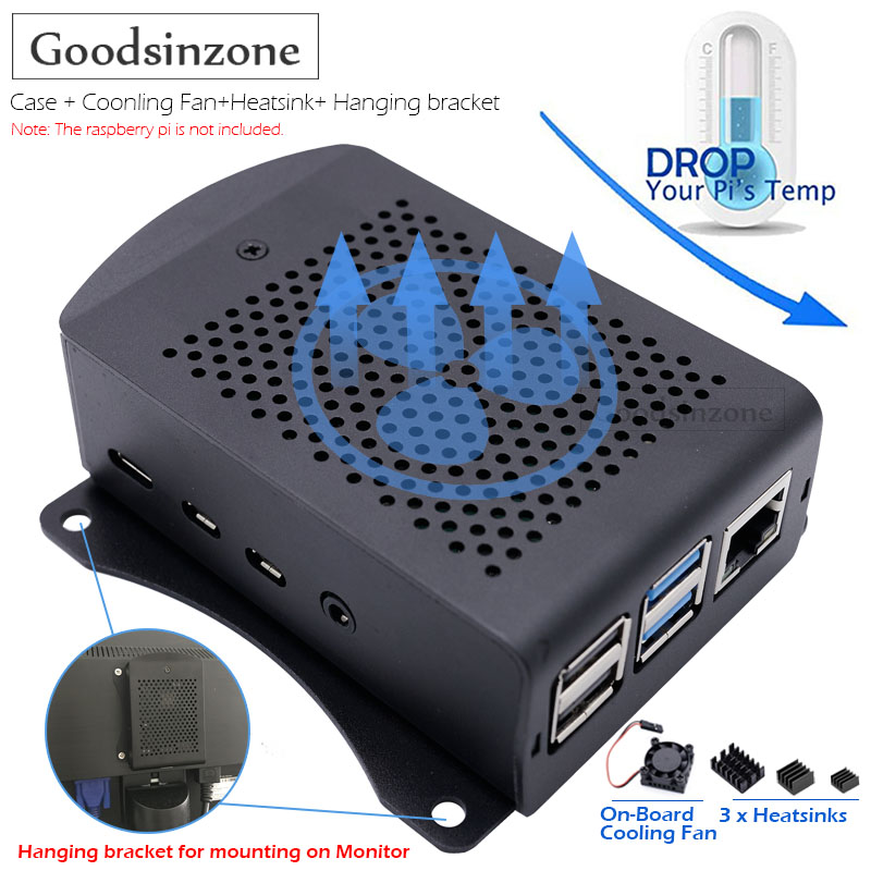 Argon One V3 M.2 Nvme Case - 냉각 팬 방열판 키트가 포함된 Raspberry