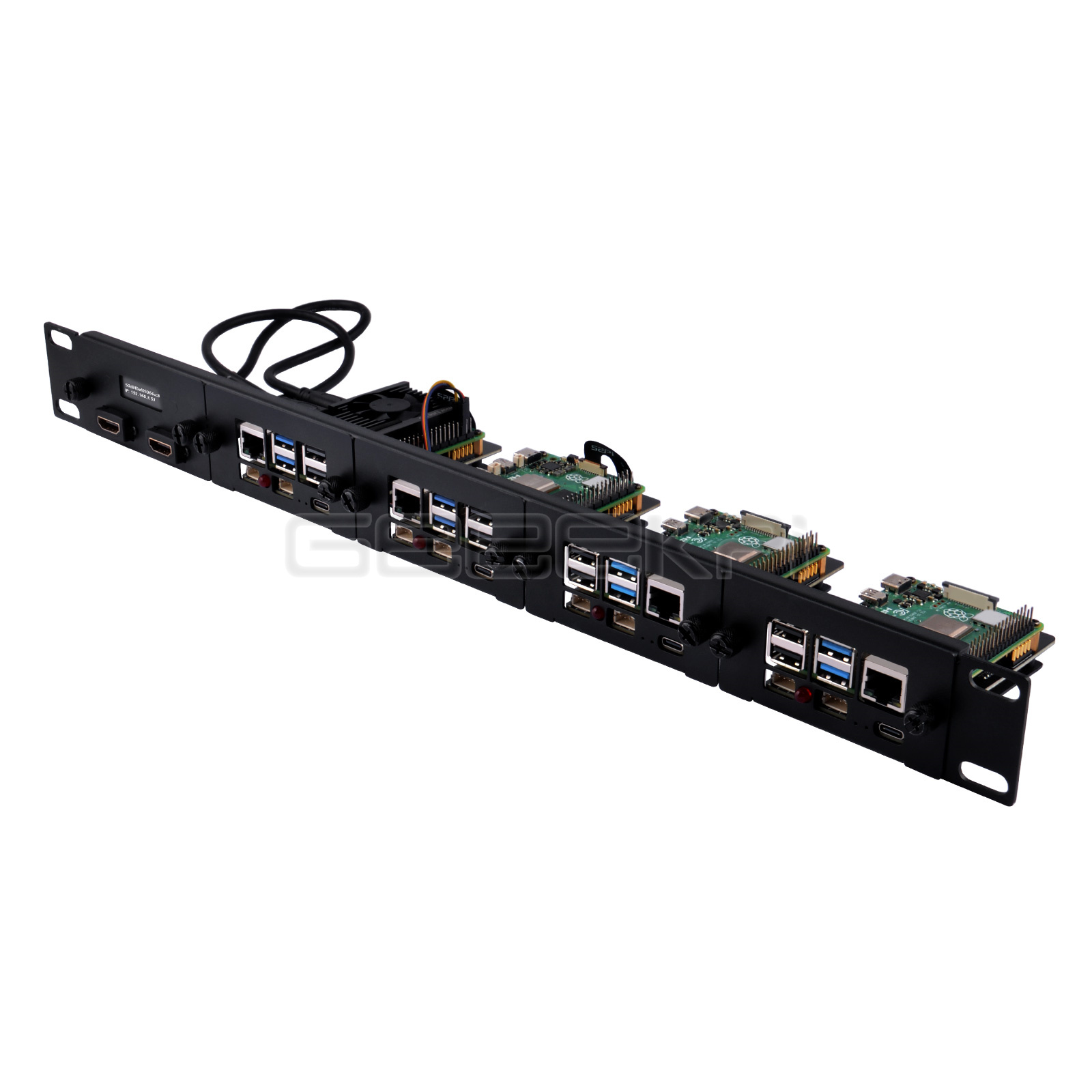 Raspberry Pi Rackmount 1U 19 Inch - 라즈베리 파이 5 용 랙 마운트