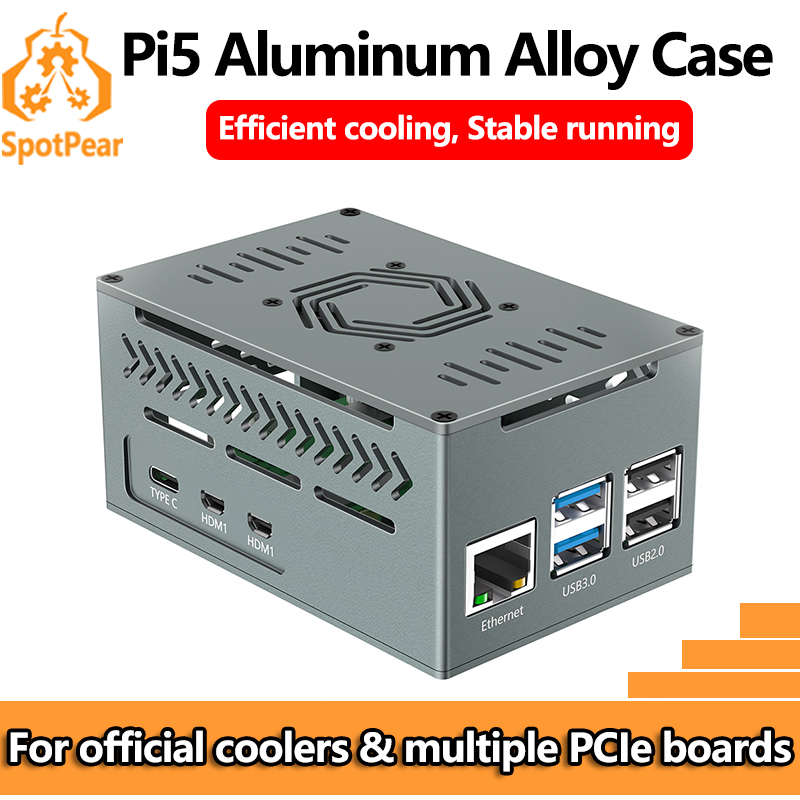 Argon One V3 M.2 Nvme Case - 라즈베리 파이 5 알루미늄 금속 케이스(쿨러