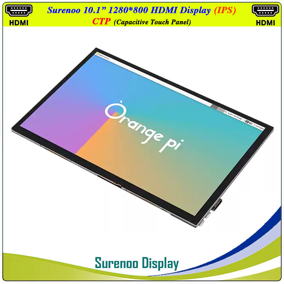Raspberry Pi 10.1 Inch Capacitive Touch Screen Ips - 10.1인치 1280*800 HDMI 호환 LCD 모듈