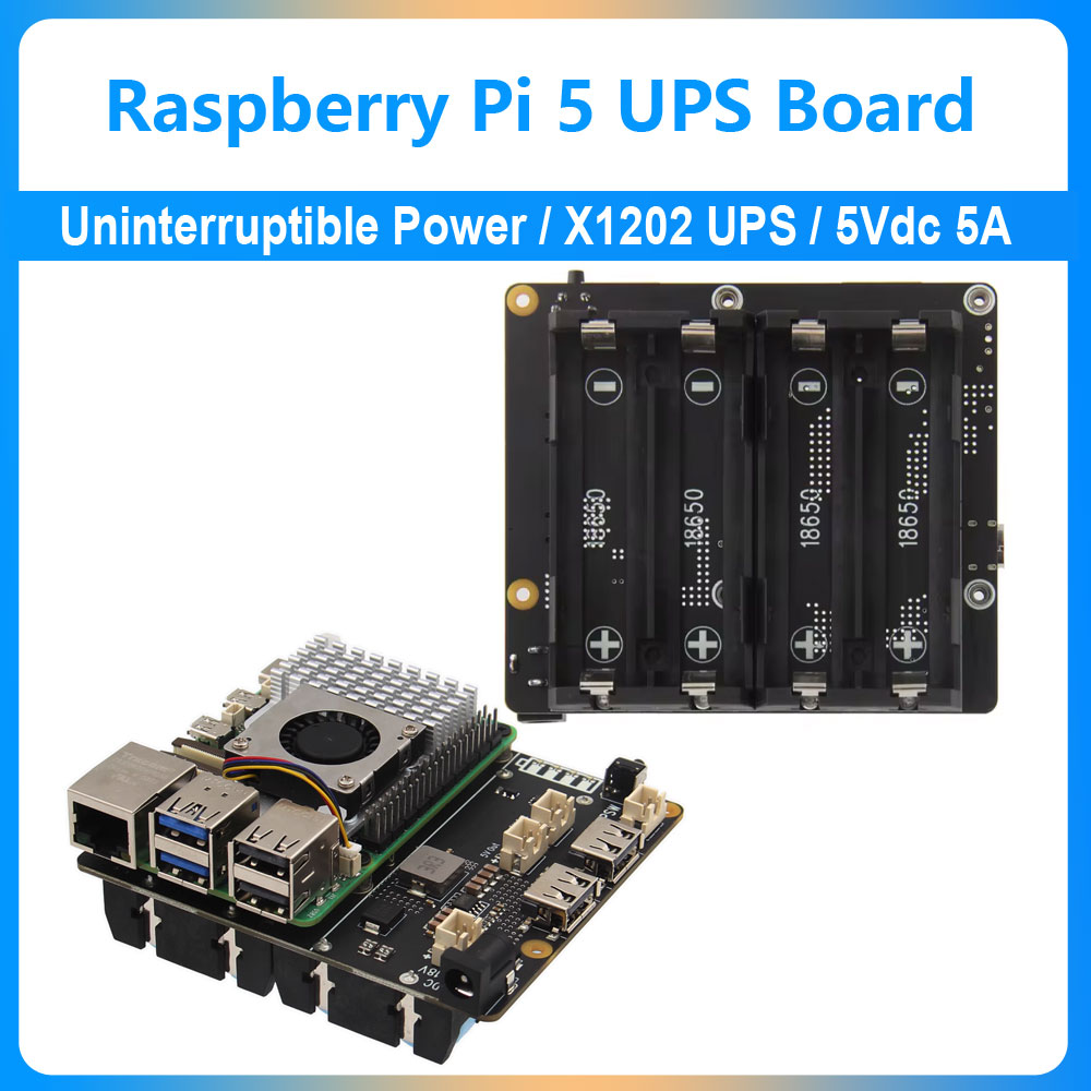 Raspberry Pi Uninterrupted Power Supply Ups 18650 - 라즈베리 파이 5 UPS 확장 보드