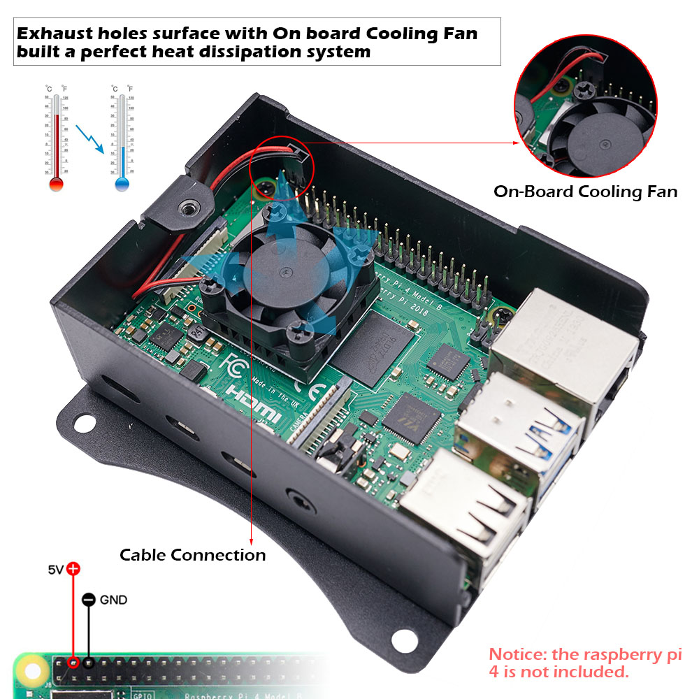 냉각 팬 방열판 키트가 포함된 Raspberry Pi  - Argon One V3 M.2 Nvme Case 리뷰 및 가격