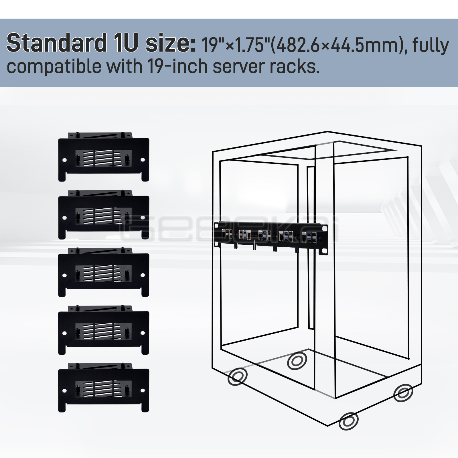 라즈베리 파이 5/4B/3B+용 1U 랙 마운트 탈착식 - Raspberry Pi Rackmount 1U 19 Inch 리뷰 및 가격