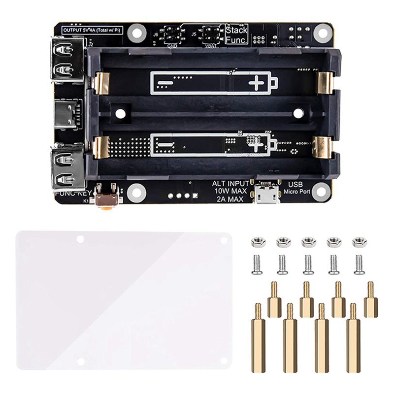 섬세한 질감-2X 라즈베리 파이 4 UPS 전원 공급  - Raspberry Pi Uninterrupted Power Supply Ups 18650 리뷰 및 가격
